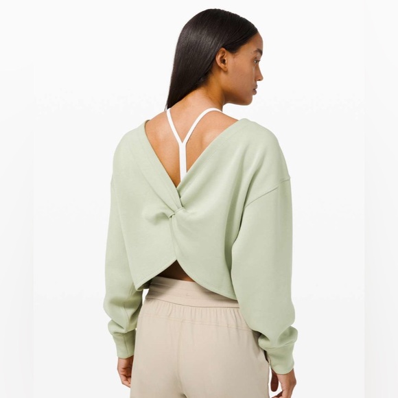 lululemon athletica Tops - Lululemon Twist Back-to-Front Pullover
Green Fern-flawed